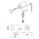 MAGNETIC DOOR RETAINER FLOOR BARREL / NICKEL - MATT NICKEL 